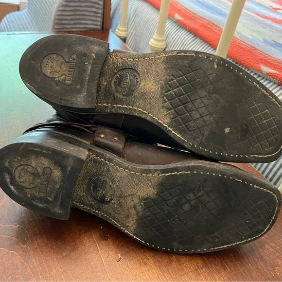 Frye Dark Brown Classic Vintage Harness Boots - Picture 6 of 7